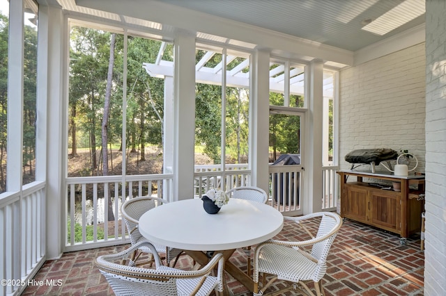 view of sunroom / solarium