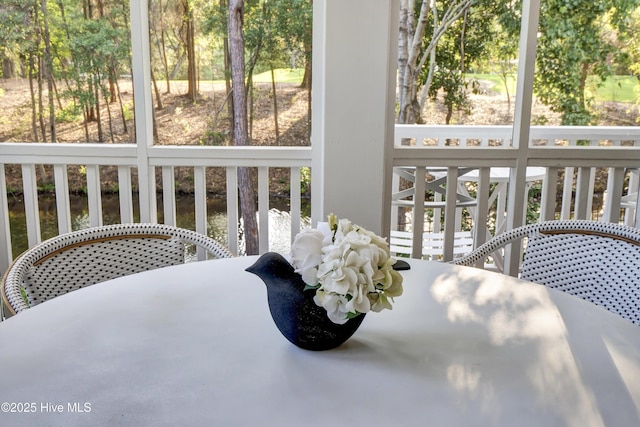 view of sunroom