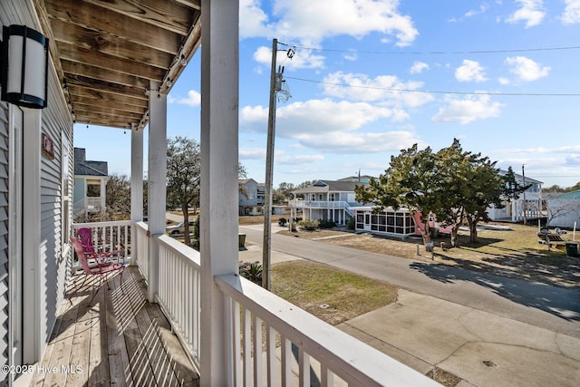 balcony with covered porch