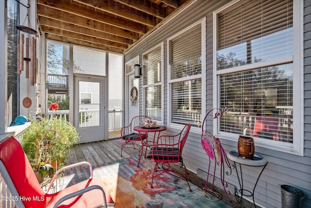 view of sunroom / solarium