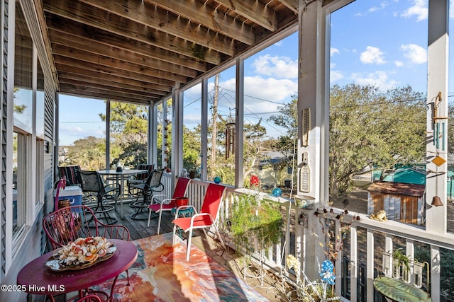 view of sunroom / solarium