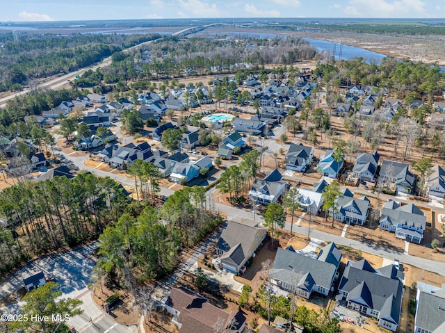 3604 Haughton Ln, Castle Hayne, NC 28429 - aerial overview of property's location featuring nearby suburban area and a nearby body of water