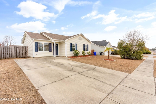 view of ranch-style home