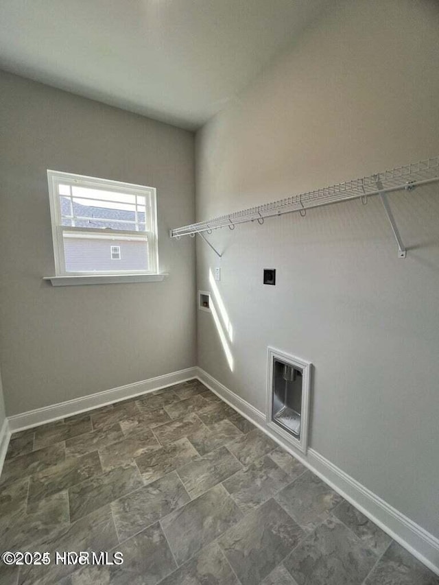 laundry room featuring electric dryer hookup