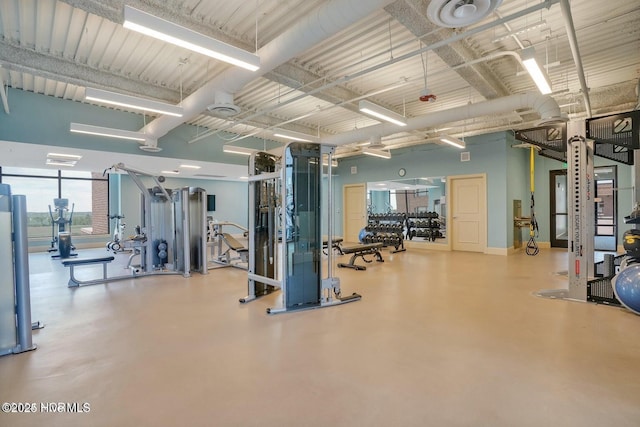 view of workout area