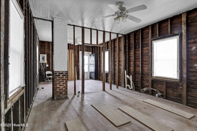 miscellaneous room featuring ceiling fan