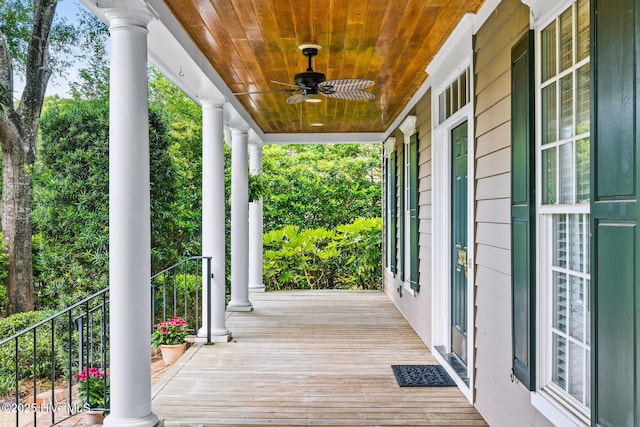 1824 Starfix Ter, Wilmington, NC 28405 - porch featuring ceiling fan