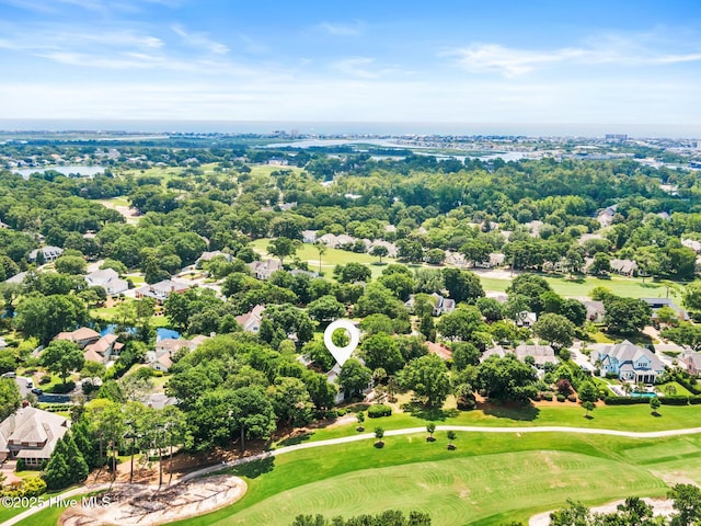 1824 Starfix Ter, Wilmington, NC 28405 - aerial view of residential area featuring a local golf course and a tree filled landscape