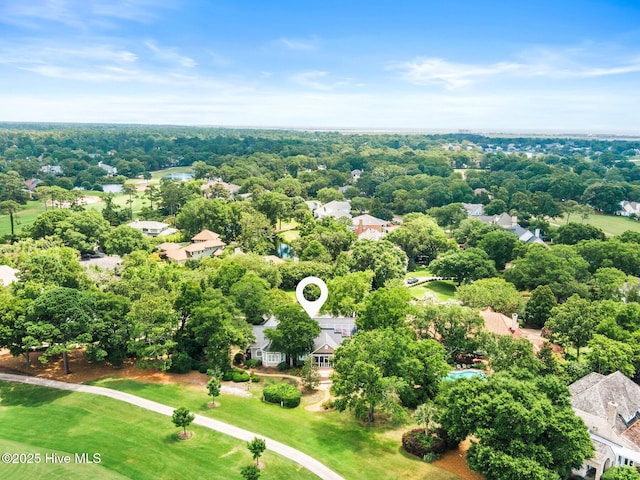 1824 Starfix Ter, Wilmington, NC 28405 - aerial view of residential area featuring a golf course and a tree filled landscape