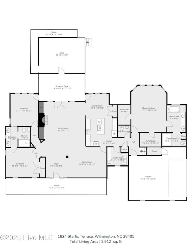 1824 Starfix Ter, Wilmington, NC 28405 - view of floor plan / room layout