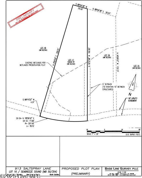 913 Salt Spray Ln, Wilmington NC, 28409 land for sale