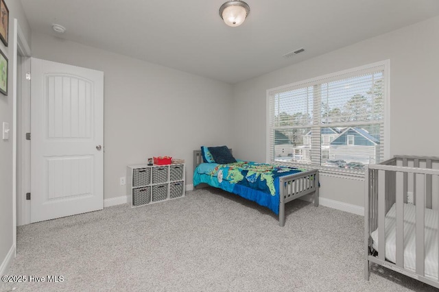 view of carpeted bedroom