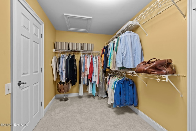 2208 Evans St, Morehead City, NC 28557 - spacious closet featuring attic access and carpet flooring