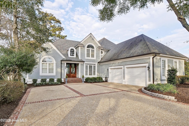 view of front facade with a garage