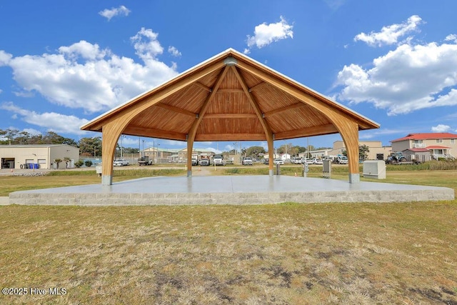 view of home's community featuring a gazebo and a yard