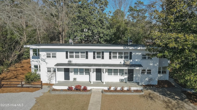 front facade with a porch