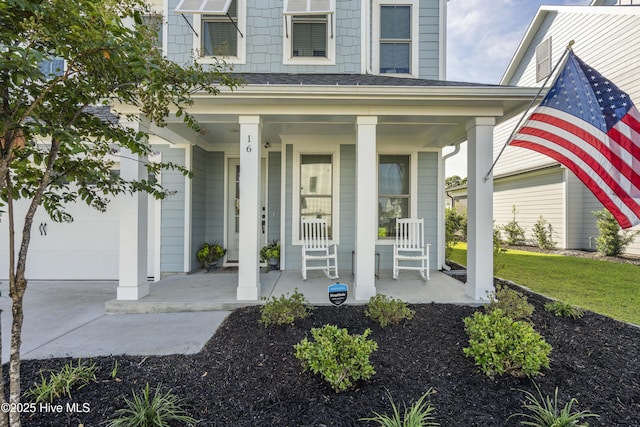 entrance to property with a porch