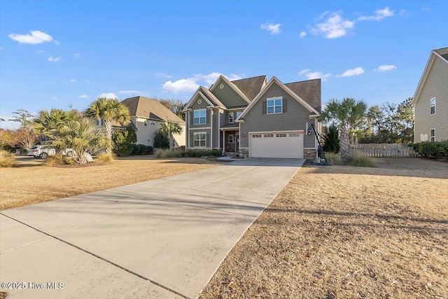 view of front facade with a garage