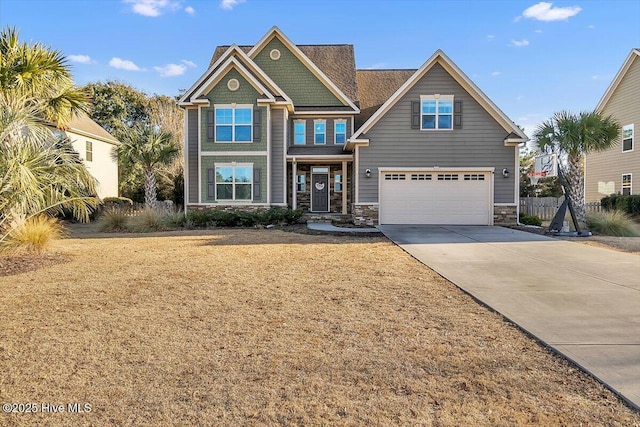 craftsman-style house with a garage