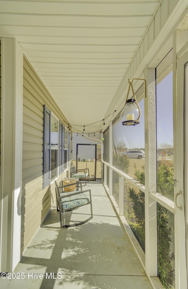 view of sunroom