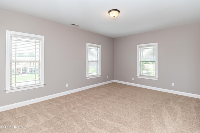 carpeted empty room with a wealth of natural light