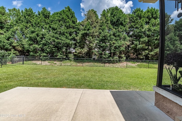 view of yard featuring a patio area