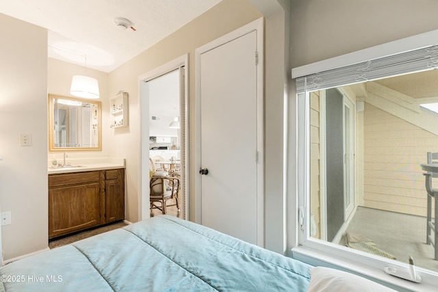 bedroom featuring sink