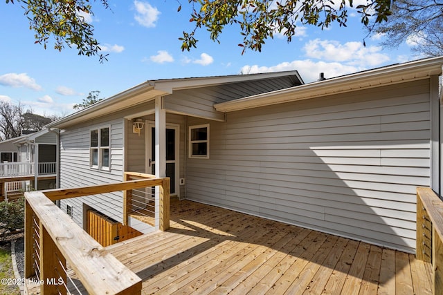 view of wooden deck