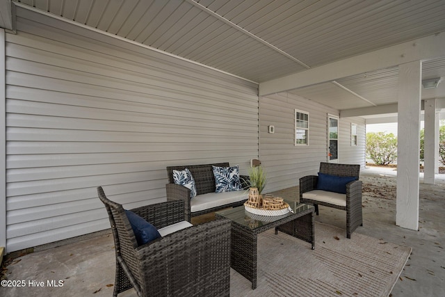 view of patio / terrace with an outdoor hangout area