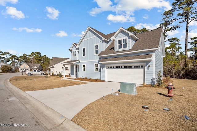 view of front facade with a garage