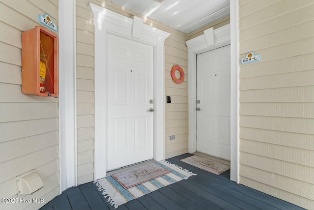 view of doorway to property