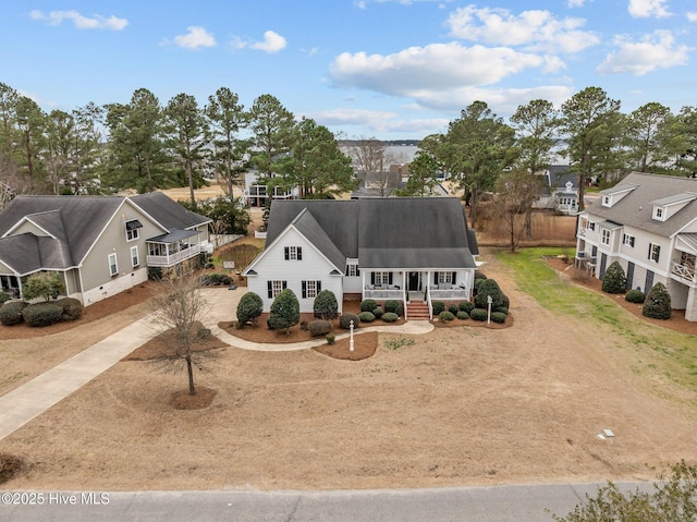 view of front of home featuring covered porch