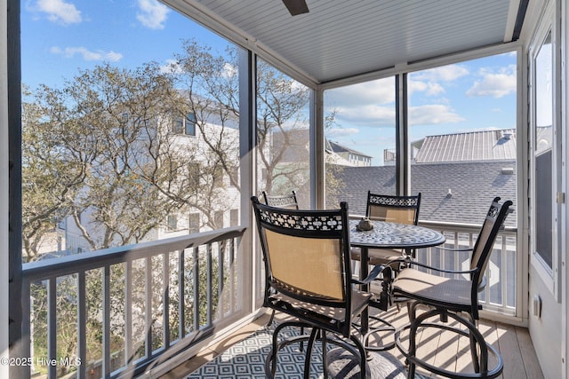 view of sunroom