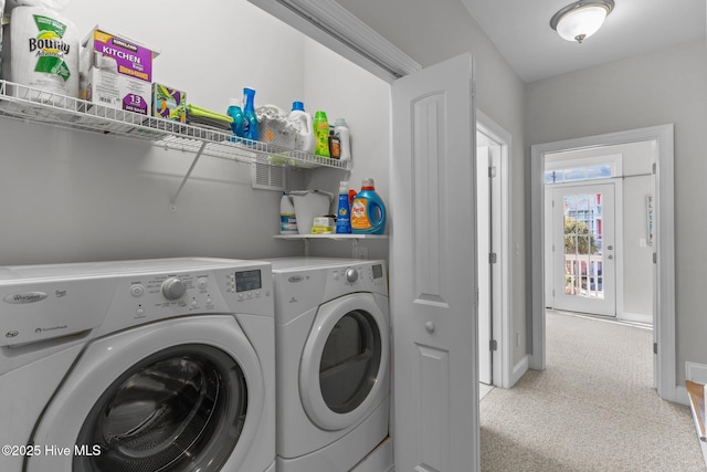 laundry room featuring independent washer and dryer