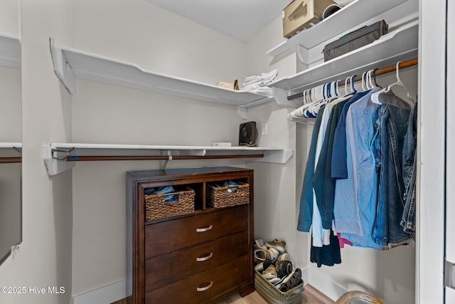 view of walk in closet