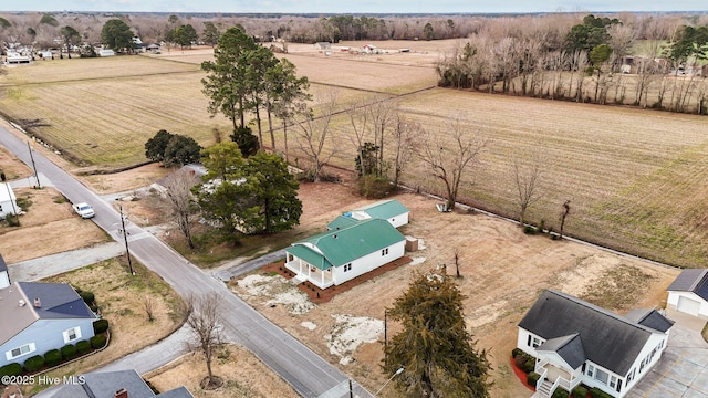 bird's eye view with a rural view