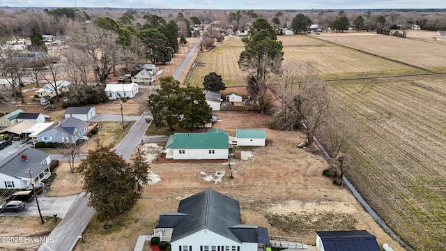 drone / aerial view featuring a rural view