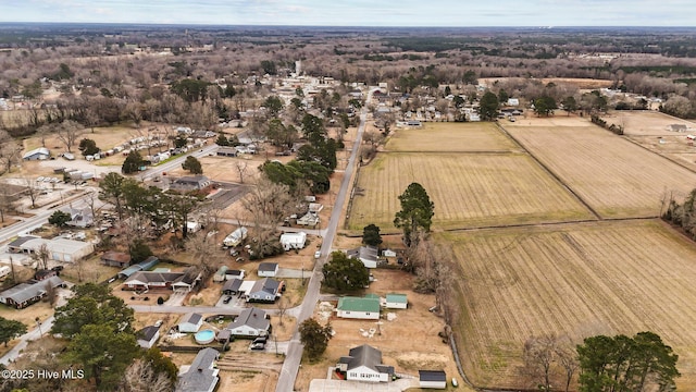 drone / aerial view with a rural view