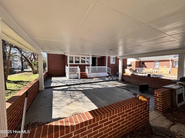 view of patio featuring grilling area