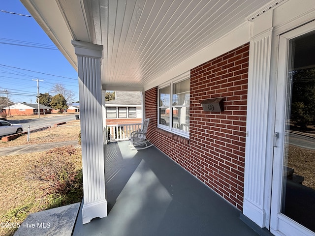 view of patio / terrace featuring covered porch