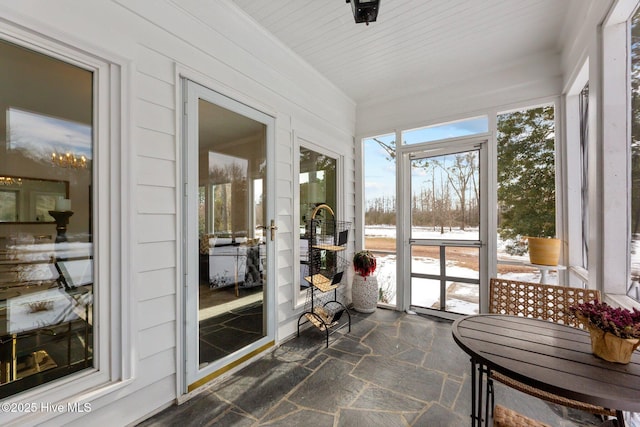 view of sunroom / solarium