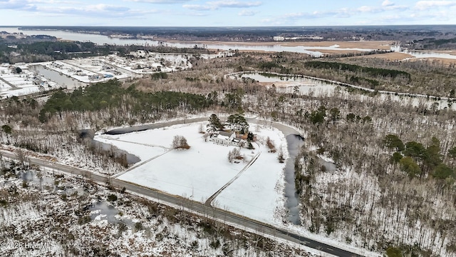 view of snowy aerial view