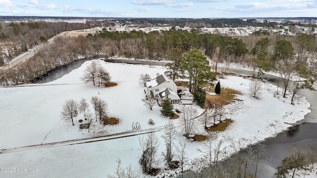 view of snowy aerial view