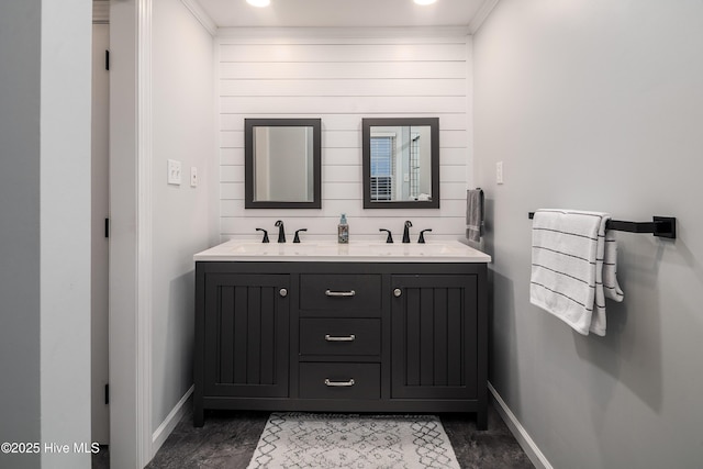 bathroom with vanity