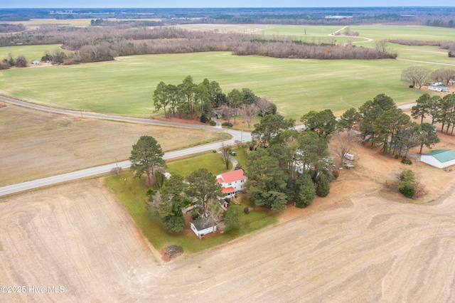 drone / aerial view with a rural view