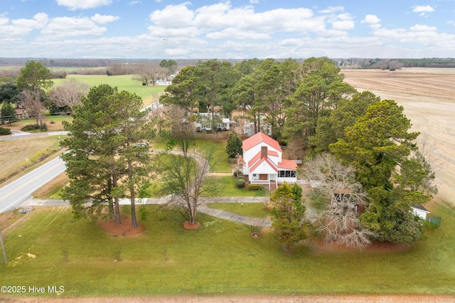 bird's eye view featuring a rural view