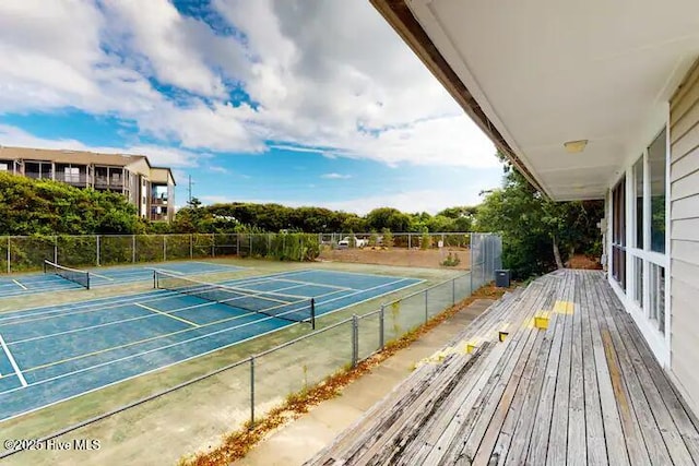 view of tennis court