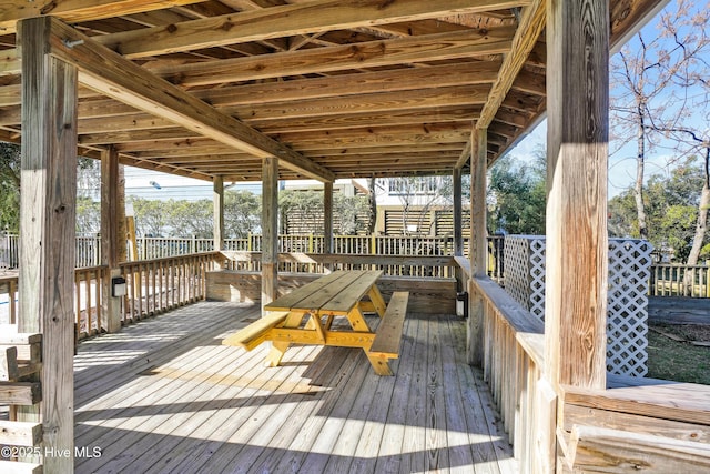 view of wooden terrace