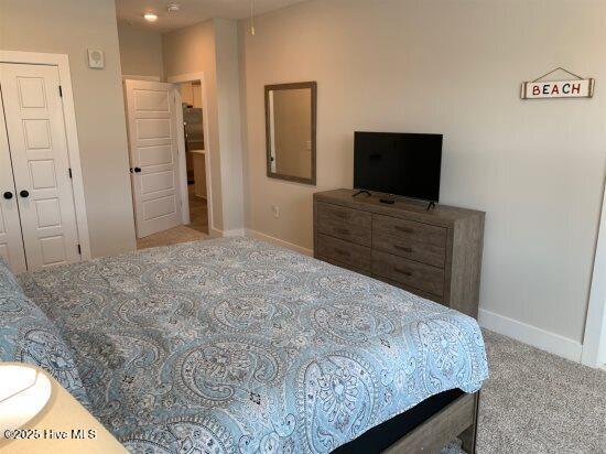 view of carpeted bedroom