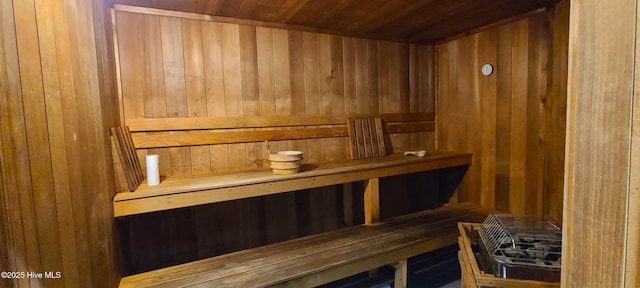 view of sauna